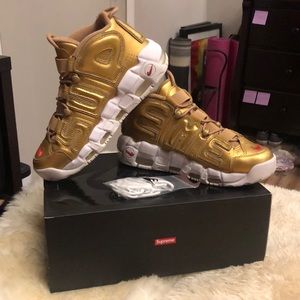 Supreme Suptempo Metallic Gold Leather